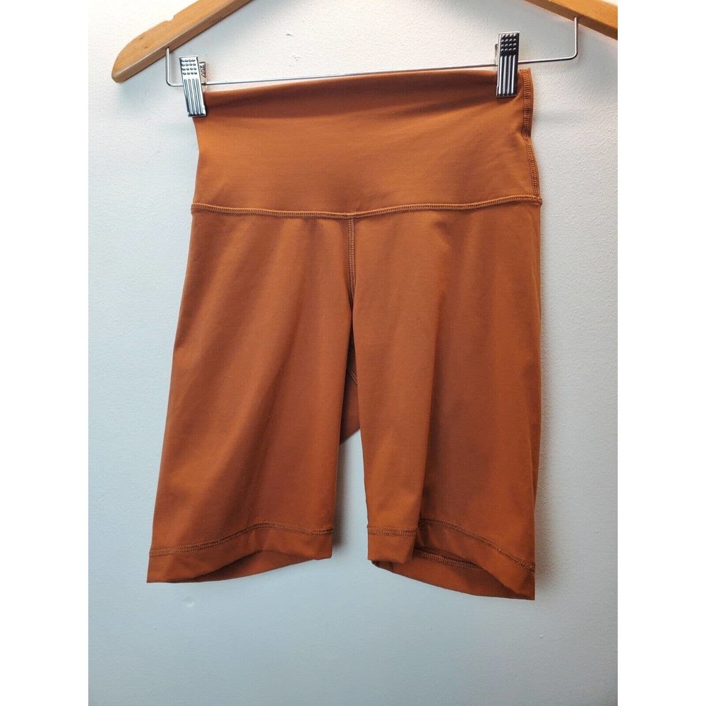 Everlane Renew Xs Bike Shorts High Rise Copper Recycled Eco-friendly Stretch - Picture 8 of 8